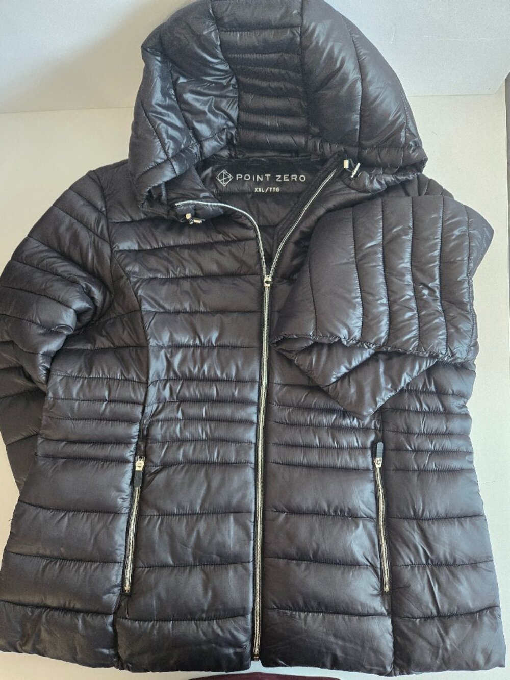 Point Zero black lightweight fitted hooded jacket - Brand NEW